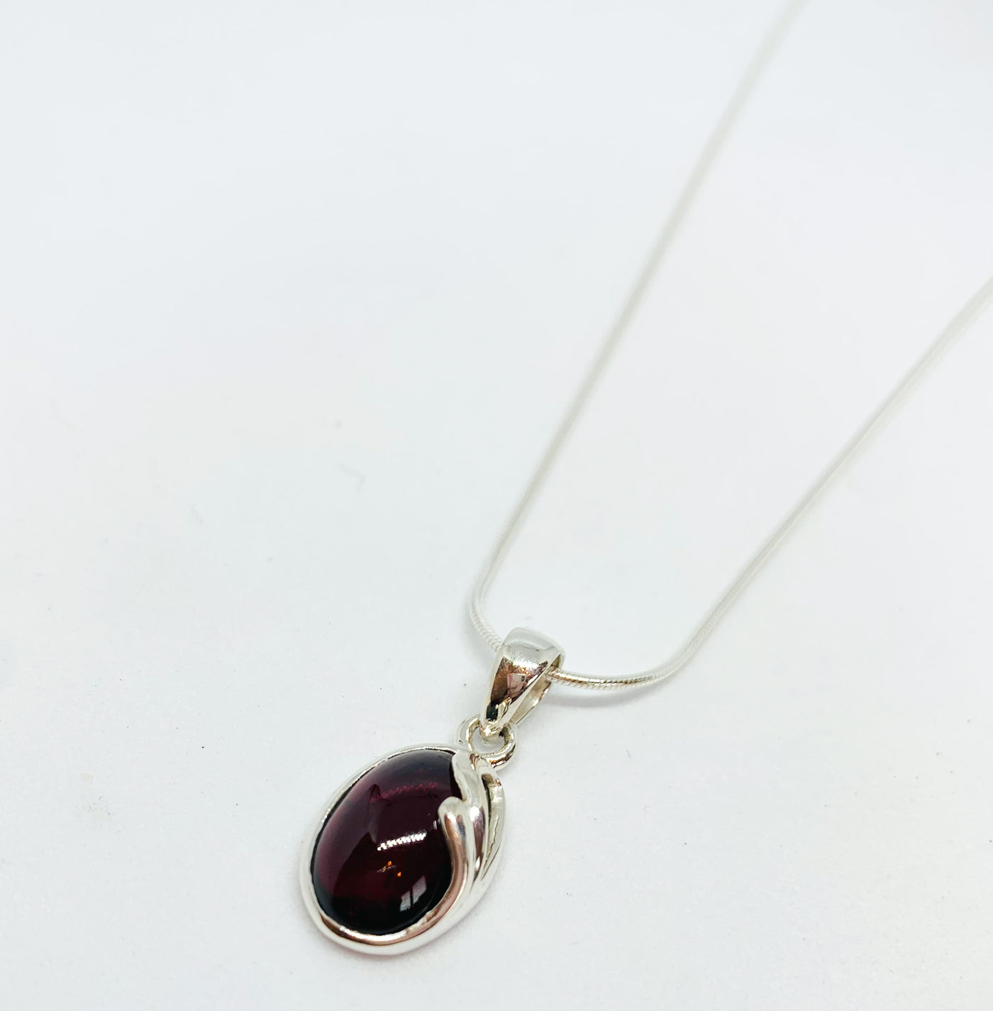 Fancy Oval Garnet Pendant