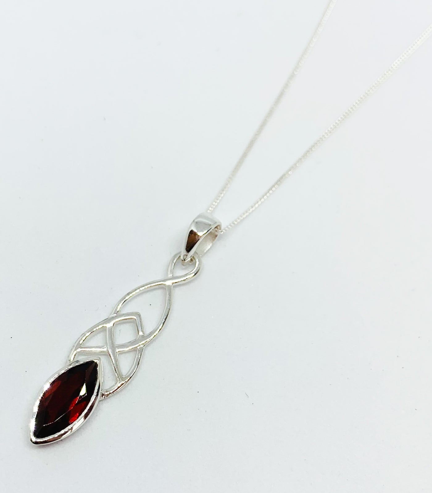 Celtic Design Garnet Pendant