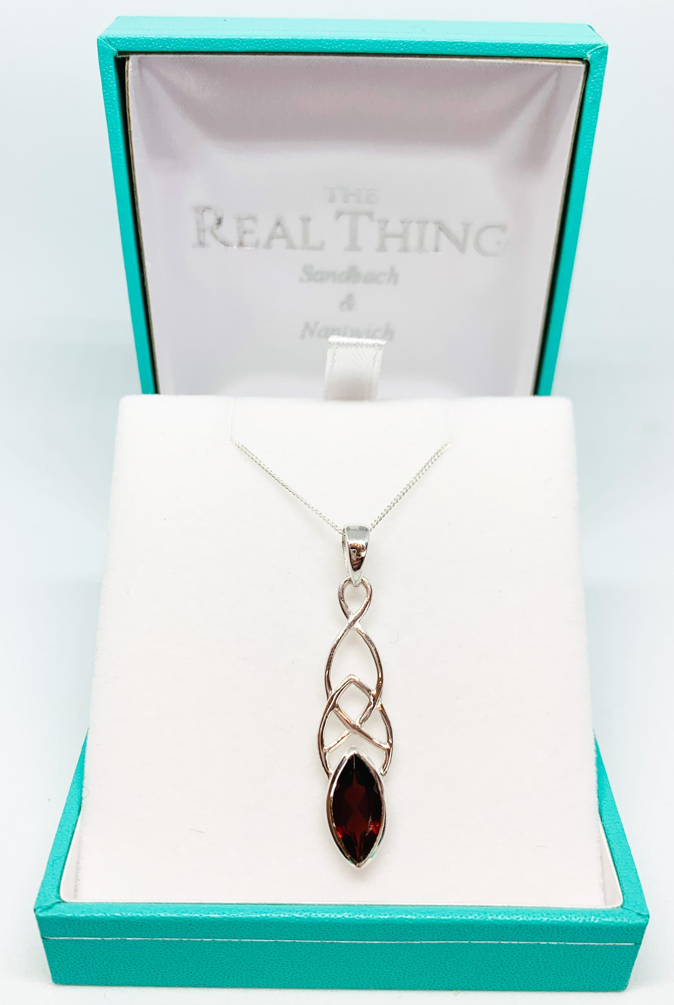 Celtic Design Garnet Pendant