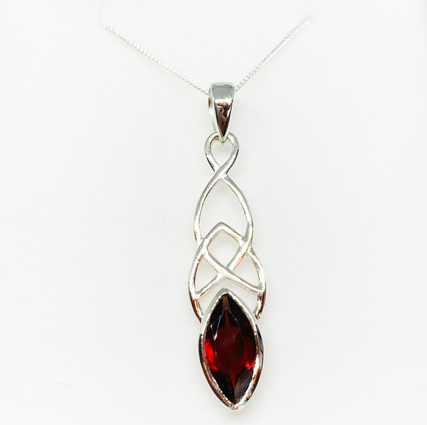 Celtic Design Garnet Pendant