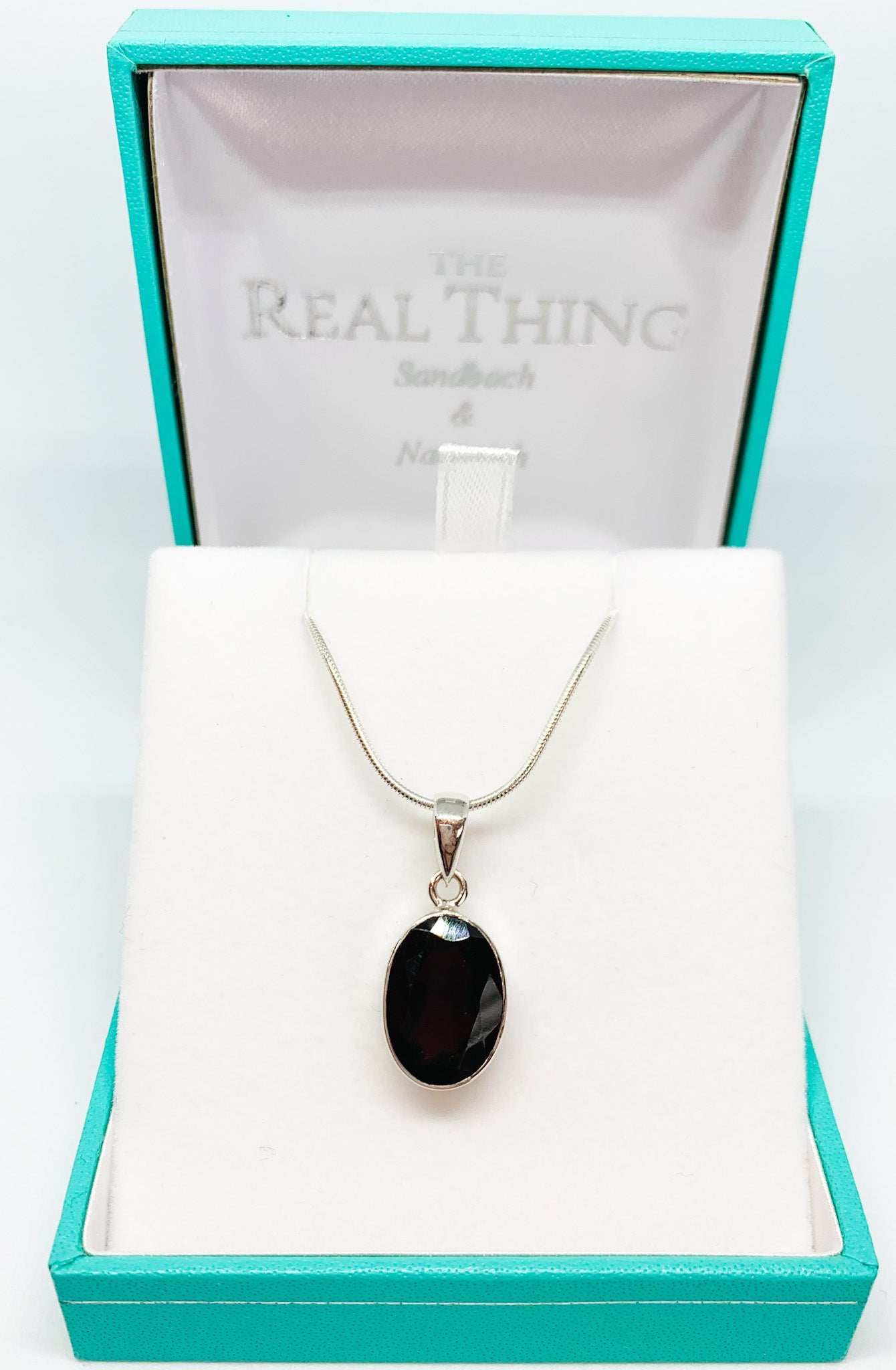 Oval Cut Garnet Pendant