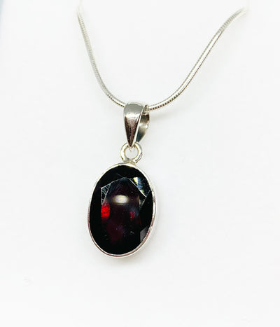 Oval Cut Garnet Pendant