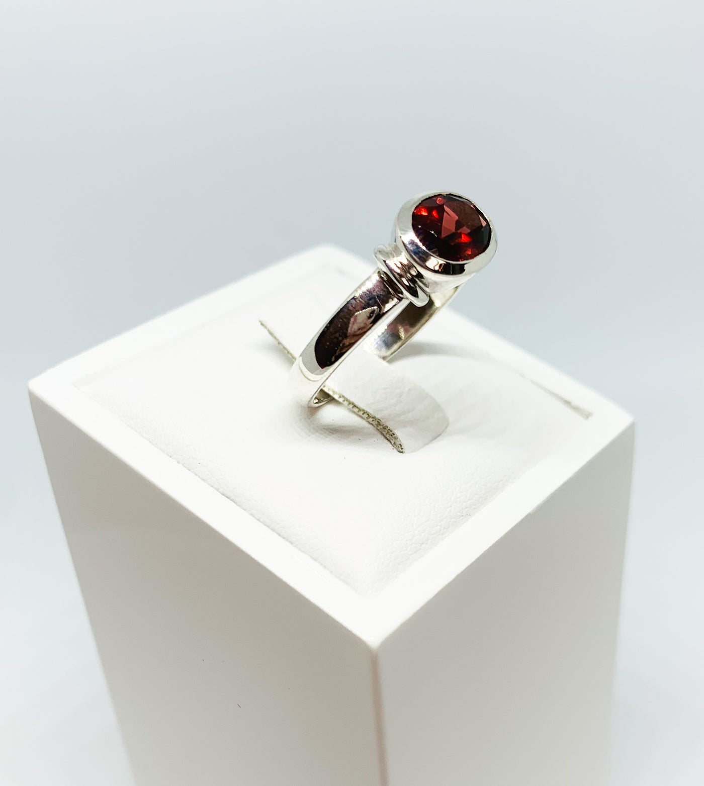 Chunky Oval Garnet Ring