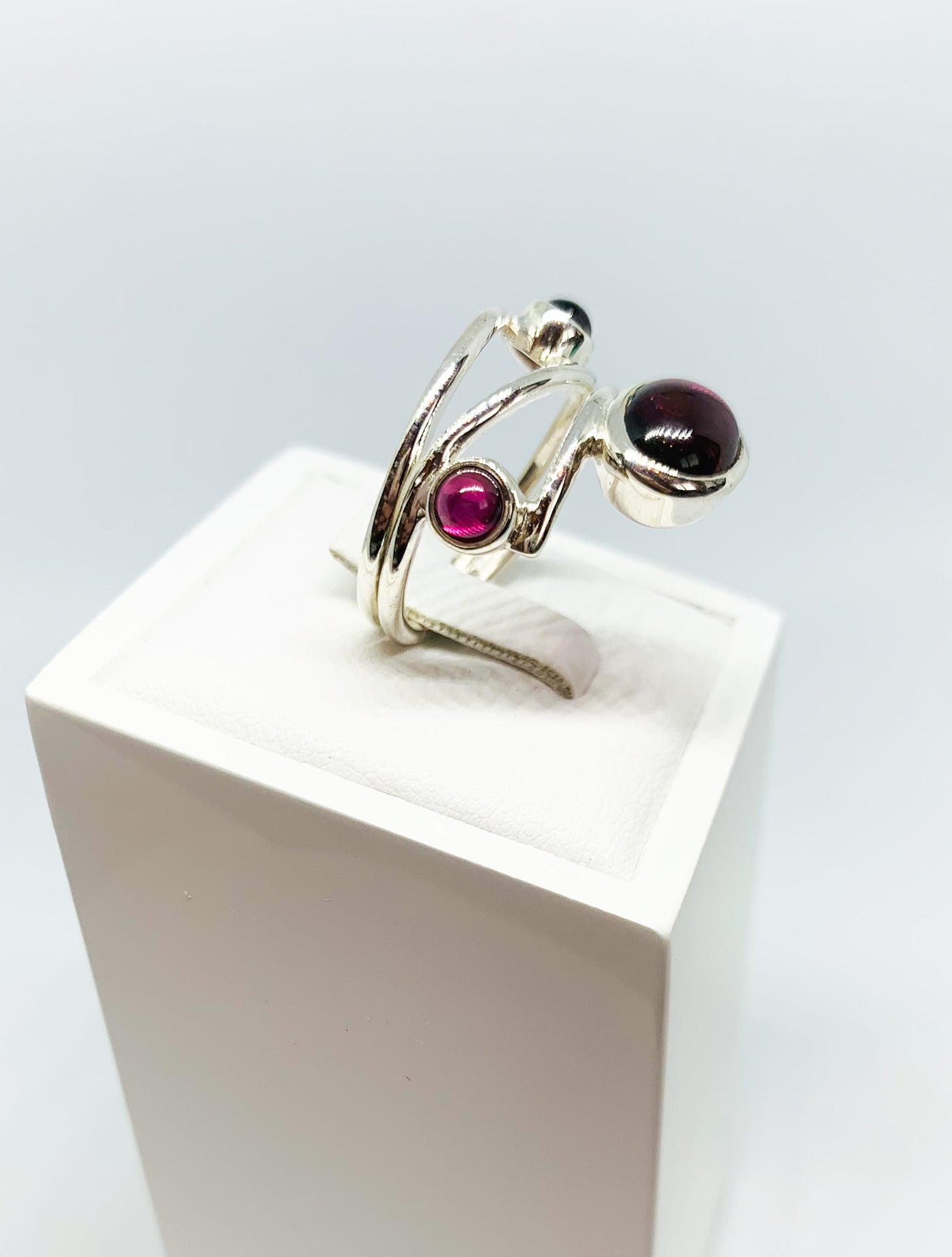 Garnet Multi-Stone Wide Ring