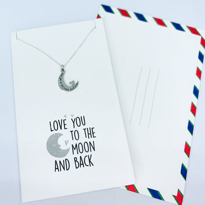 Love You To The Moon Crescent Necklace