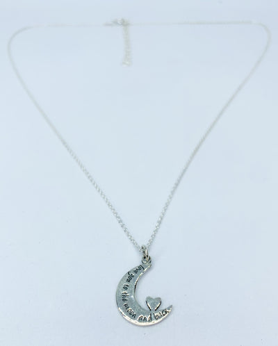 Love You To The Moon Crescent Necklace