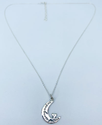 Love You To The Moon Crescent Necklace