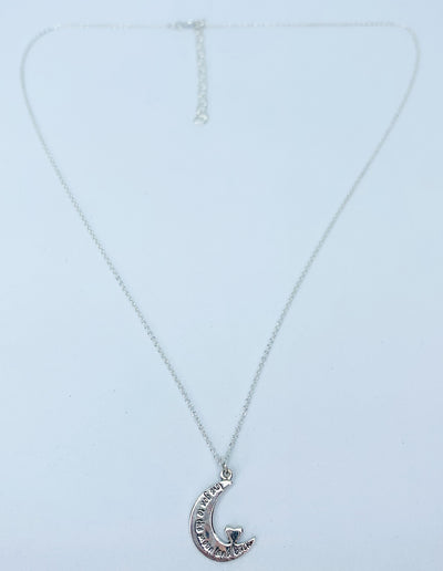 Love You To The Moon Crescent Necklace