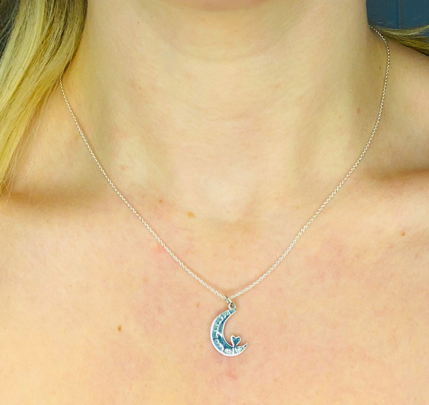 Love You To The Moon Crescent Necklace