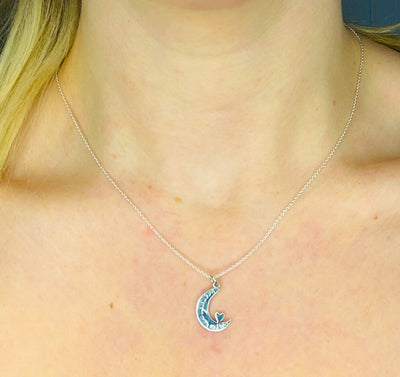 Love You To The Moon Crescent Necklace