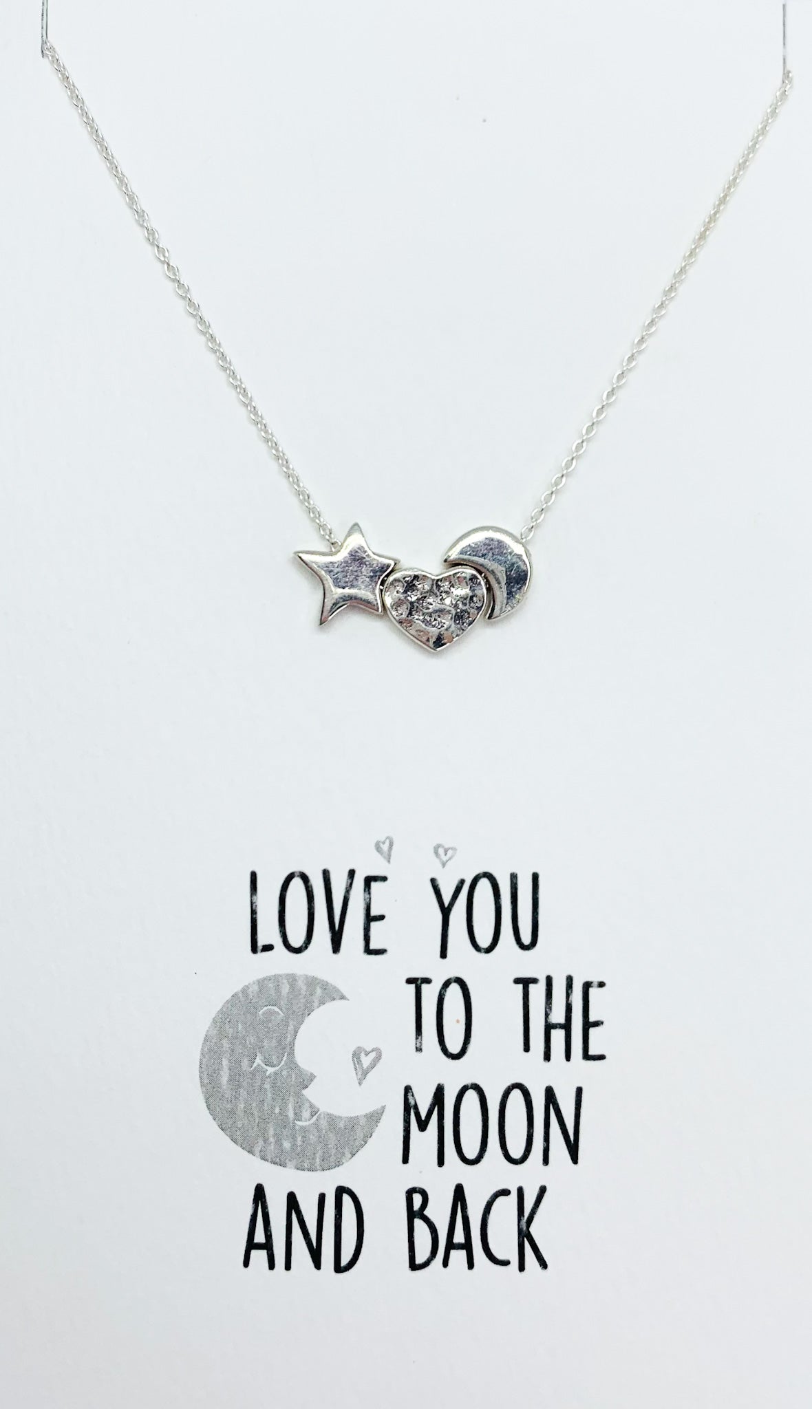 SILVER Love You To The Moon Necklace