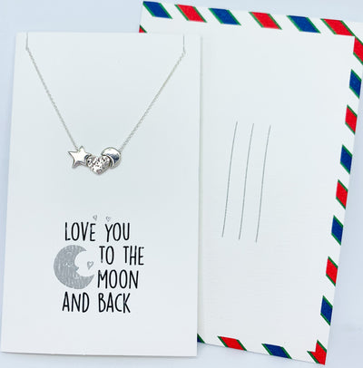 Star Moon Heart Necklace