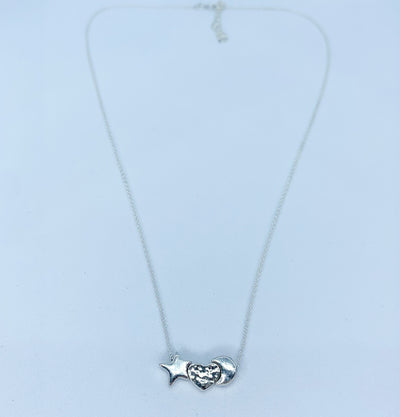 Star Moon Heart Necklace