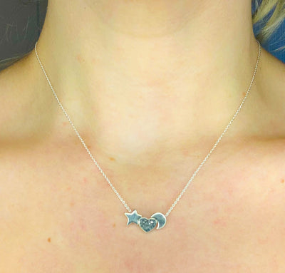 Star Moon Heart Necklace