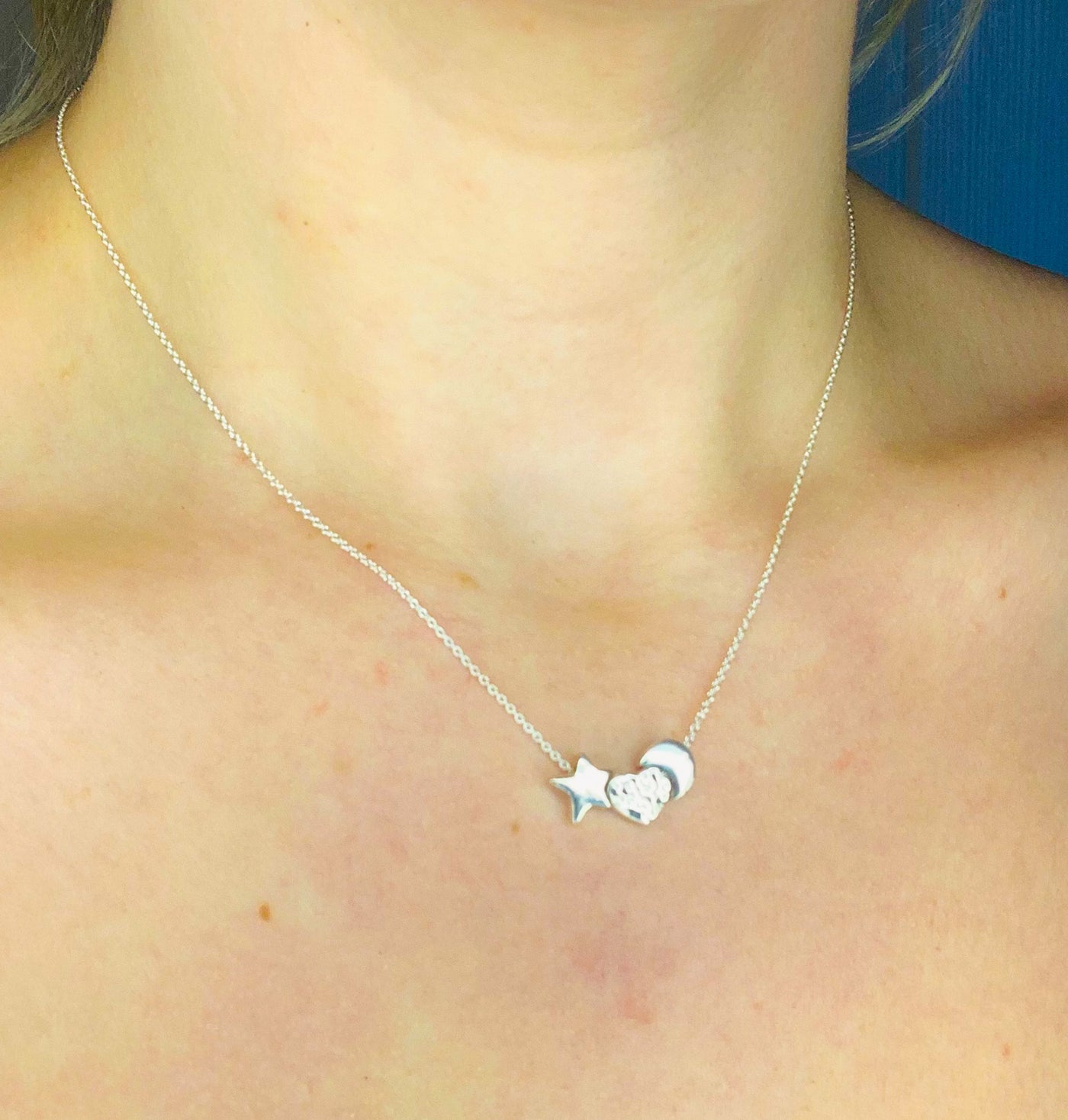 Star Moon Heart Necklace