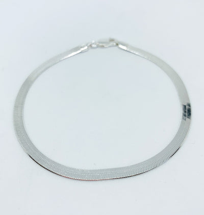 Silver Greek Key Flat Bracelet