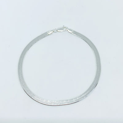Silver Greek Key Flat Bracelet