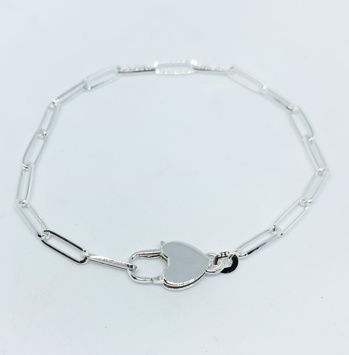 Heart Padlock Clasp Bracelet