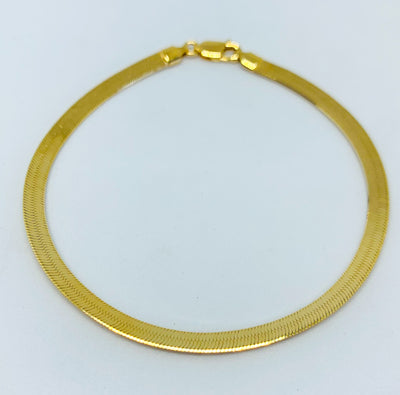 Gold Greek Key Flat Bracelet