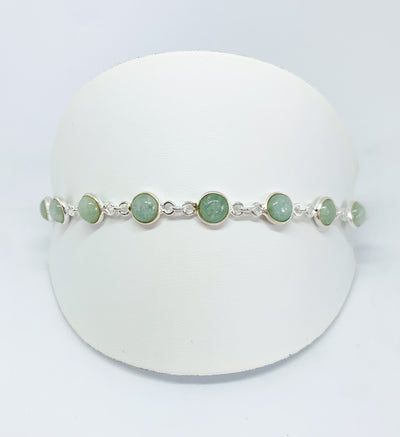 Aquamarine Round Stone Bracelet