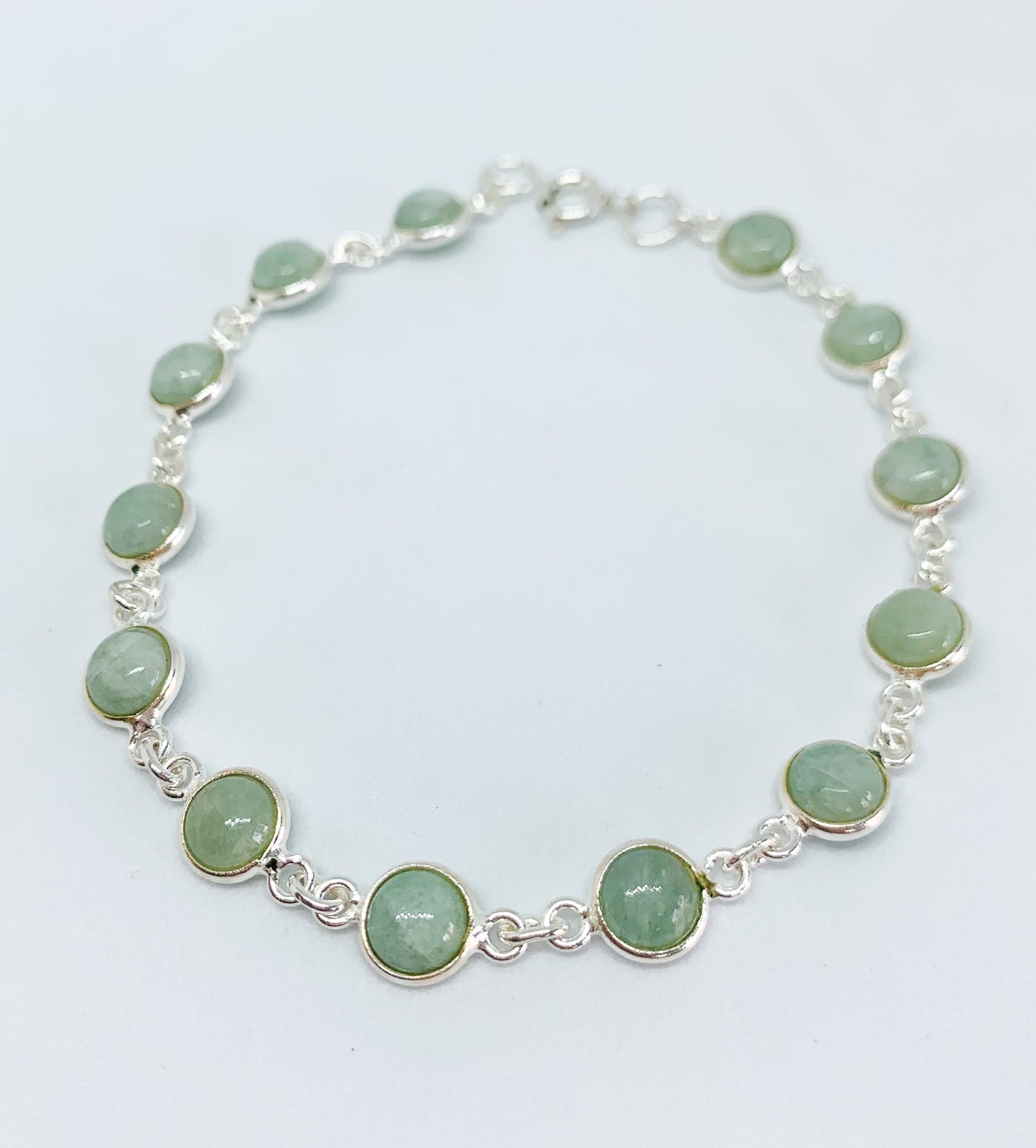 Aquamarine Round Stone Bracelet