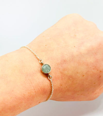 Aquamarine Chain Bracelet