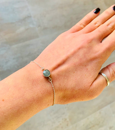 Aquamarine Chain Bracelet