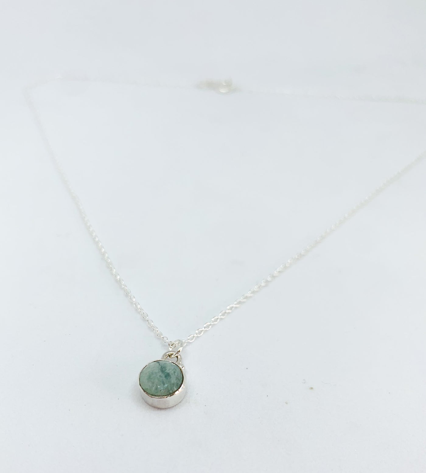 Aquamarine Round Pendant