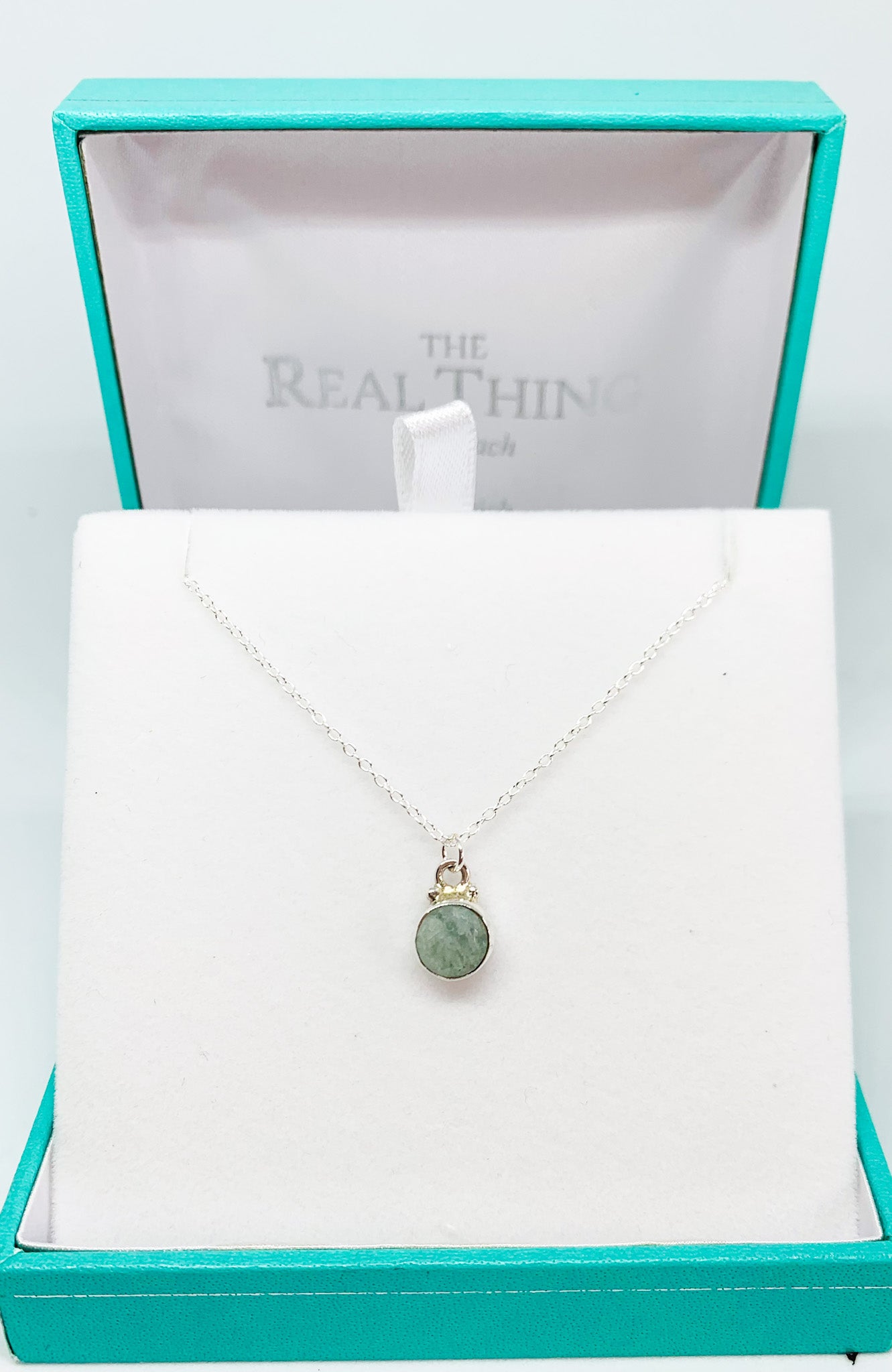 Aquamarine Round Pendant