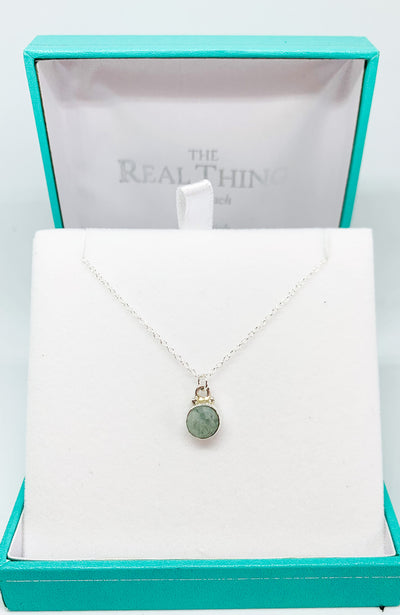 Aquamarine Round Pendant