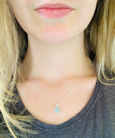 Aquamarine Oval Pendant