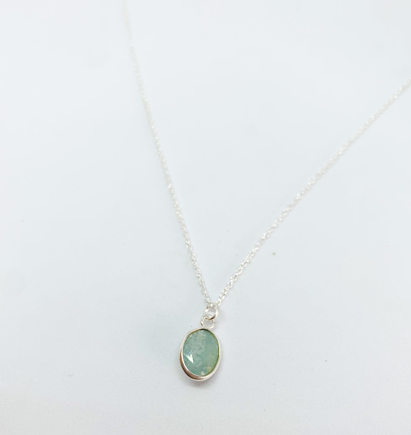 Aquamarine Oval Pendant