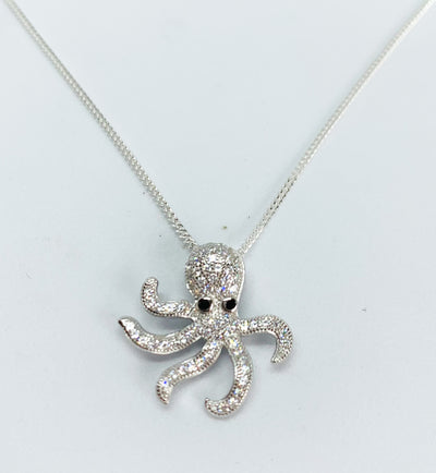 Crystal Octopus Pendant