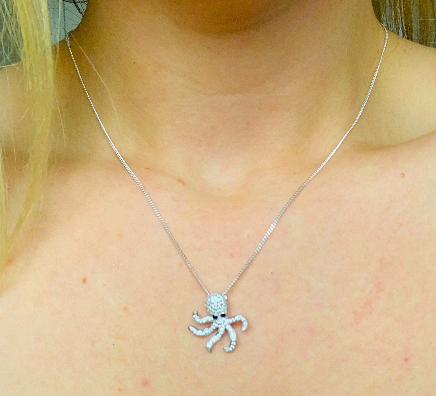 Crystal Octopus Pendant