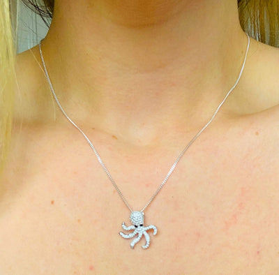 Crystal Octopus Pendant