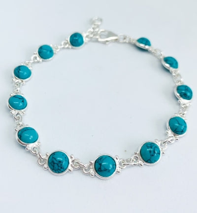 Turquoise Round Link Bracelet