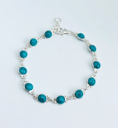 Turquoise Round Link Bracelet