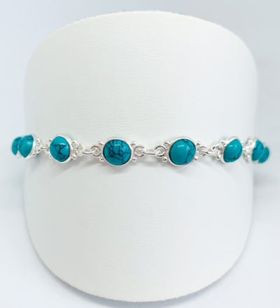 Turquoise Round Link Bracelet