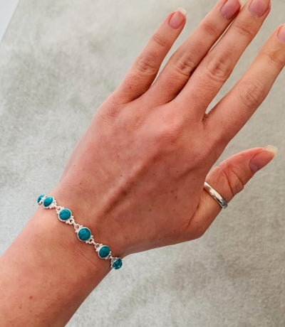 Turquoise Round Link Bracelet