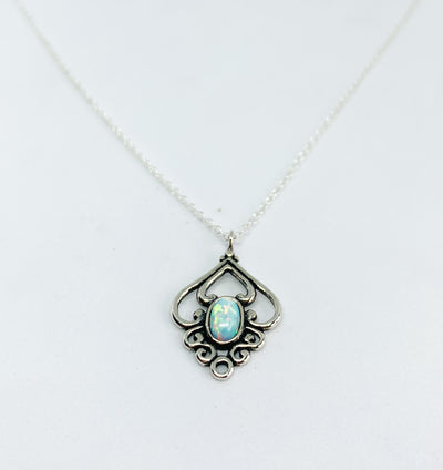 Opal Vintage Fan Pendant