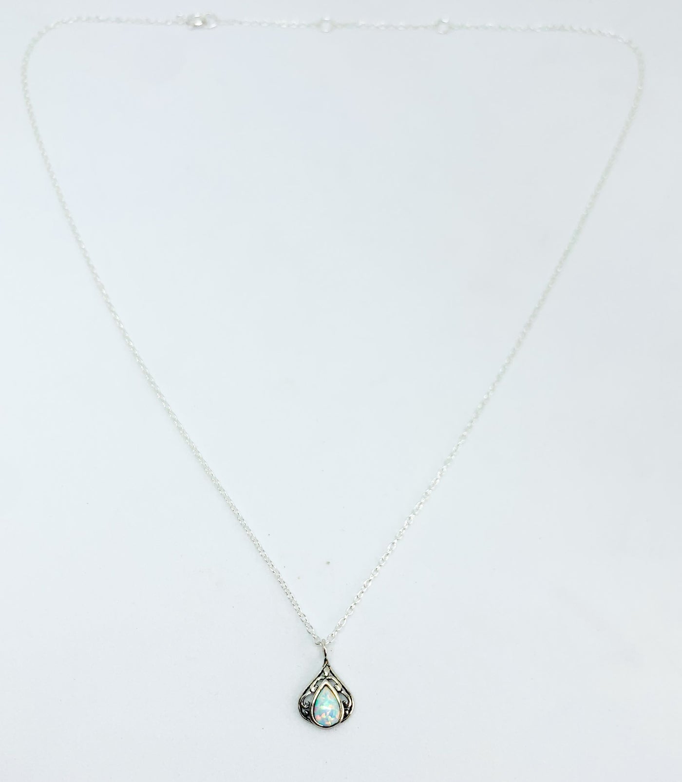 Opal Teardrop Vintage Pendant