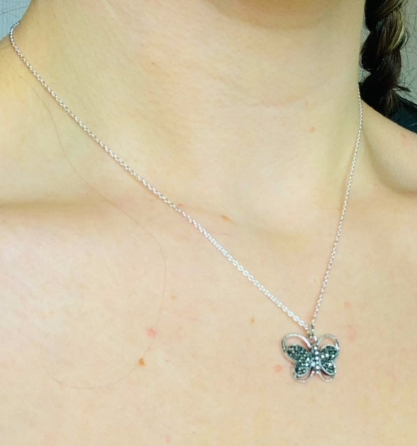 Marcasite Butterfly Pendant