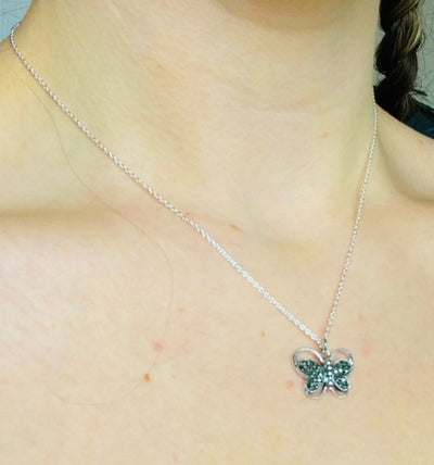 Marcasite Butterfly Pendant