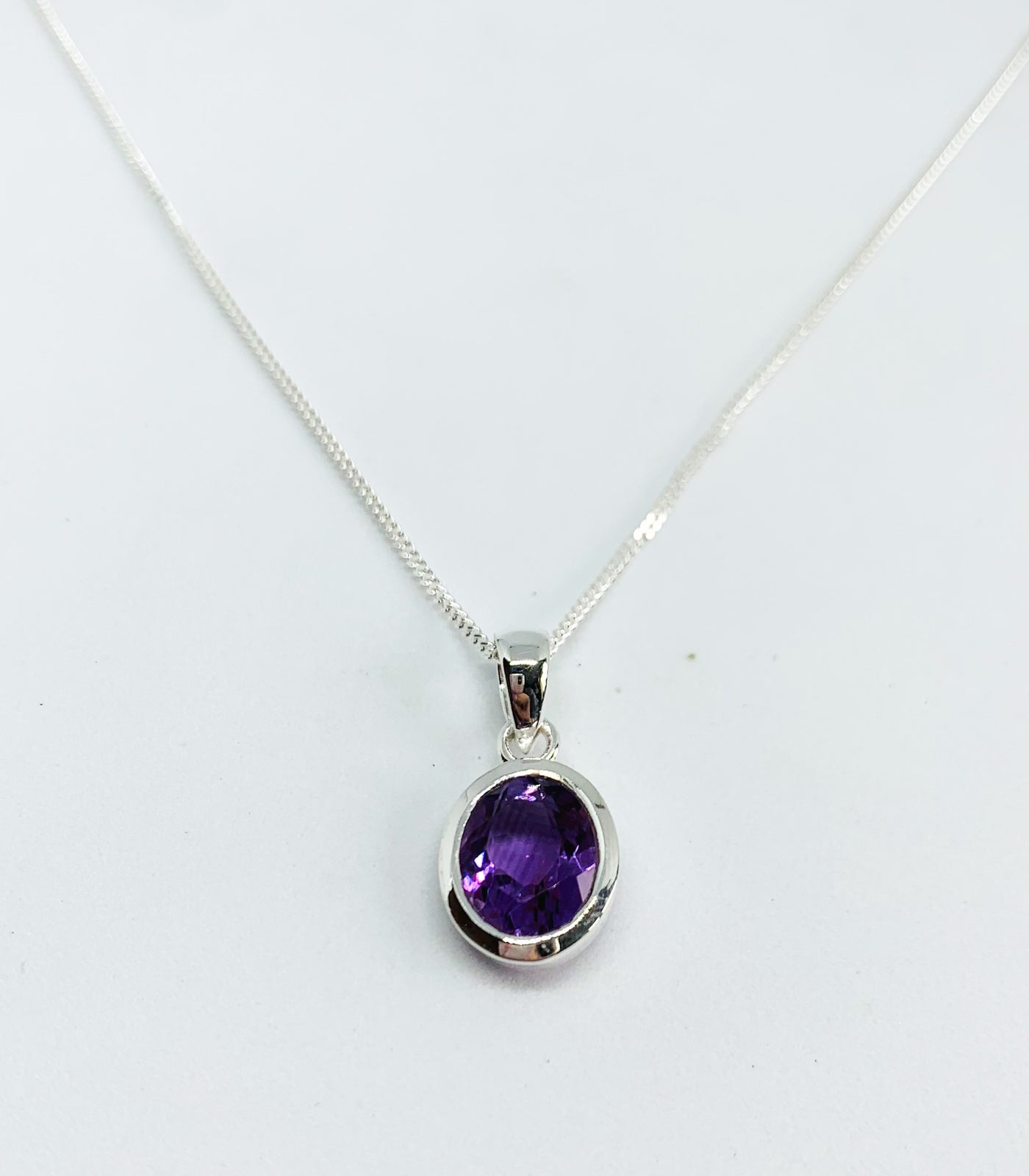 Oval Amethyst Pendant