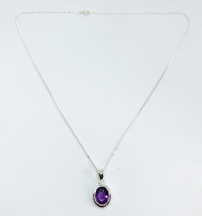 Oval Amethyst Pendant