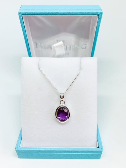 Oval Amethyst Pendant