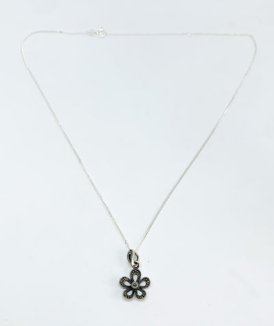 Marcasite Open Flower Pendant