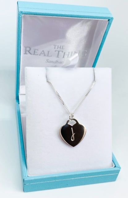 Engravable Heart Lock Pendant