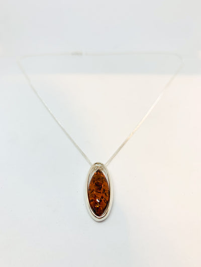 Oval Amber Pendant