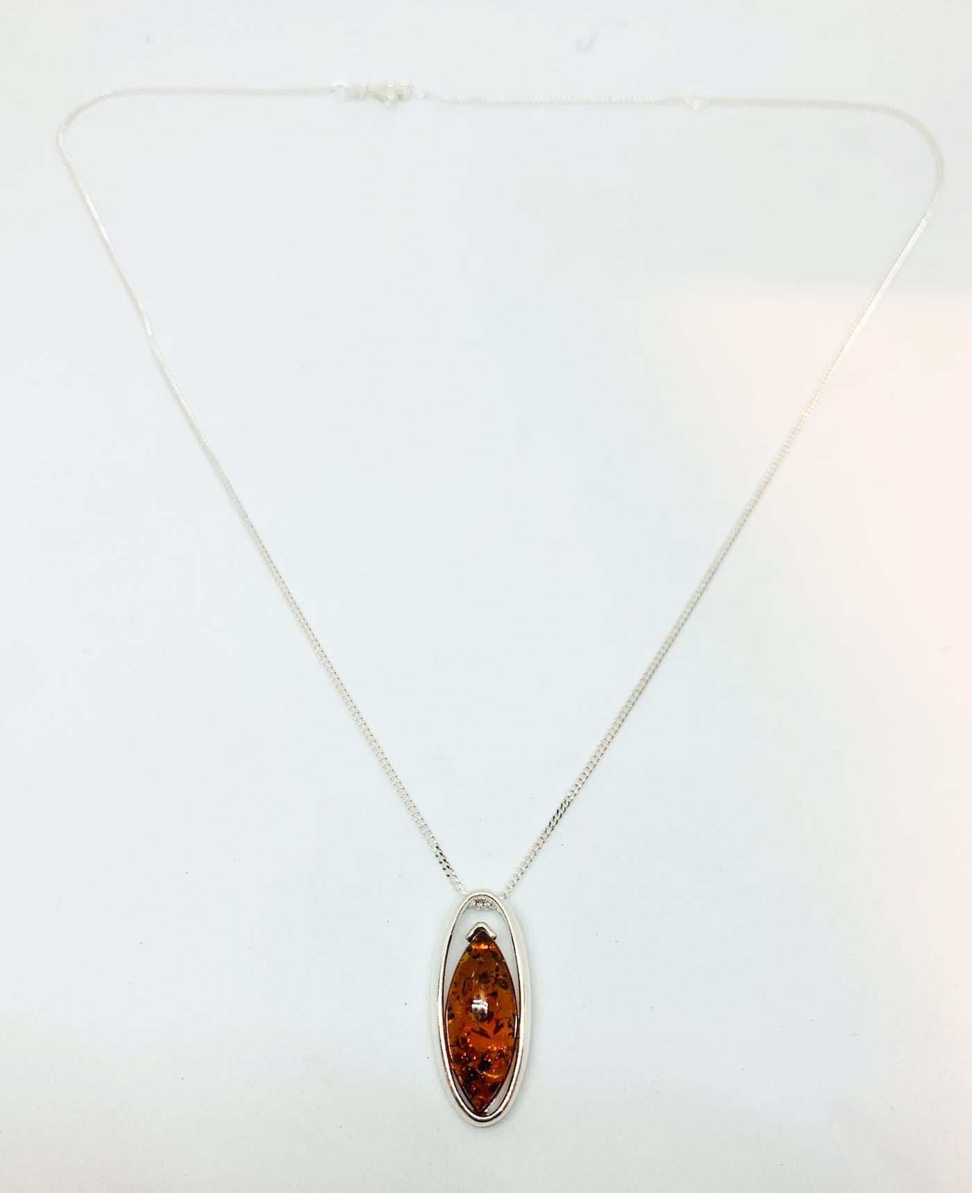 Oval Amber Pendant